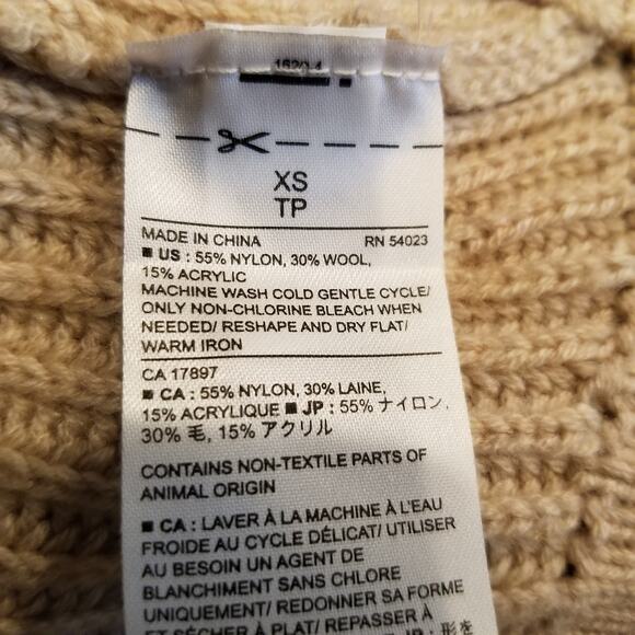 Banana Republic Women's Ribbed Knit Open Front Long Cardigan Tan Size XS - Picture 4 of 4